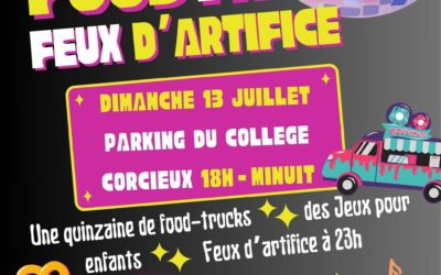 Soirée Food-trucks et Feu d’artifice à Corcieux – Dimanche 13 juillet 2025